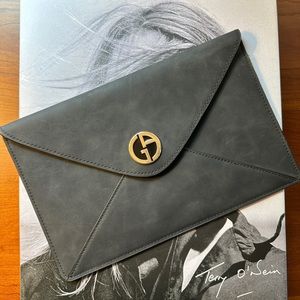 Classy Georgio Armani Envelope Clutch Black